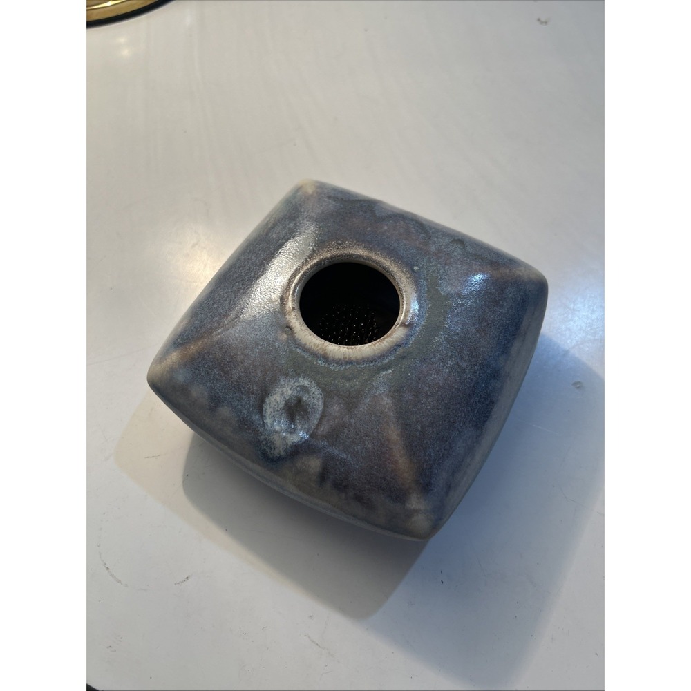 Vintage Georgetown Pottery Vase Art Pottery Ikebana Flower (Frog) Holder 5" Sq